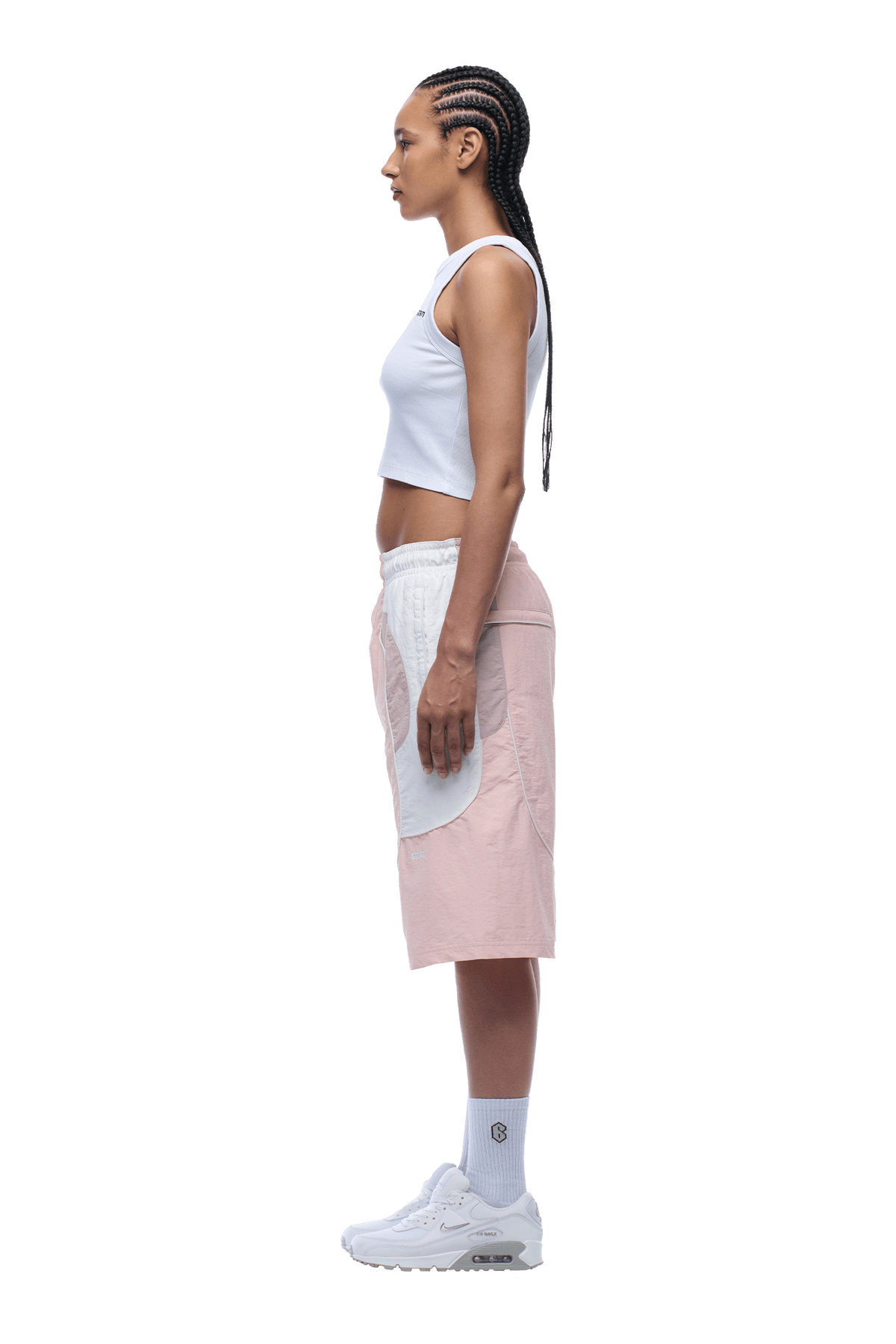 BAGGY WARM UP SHORTS PINK