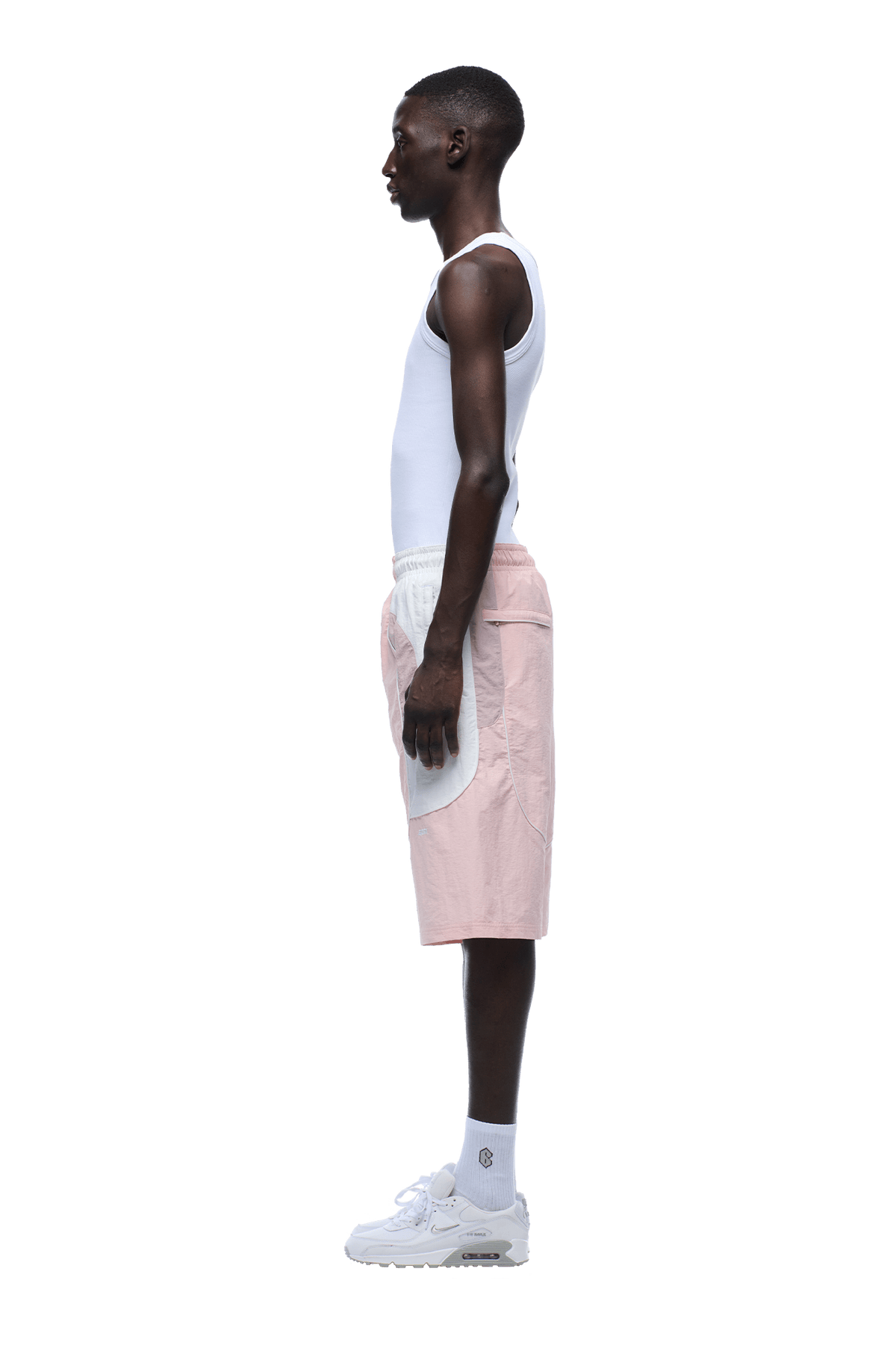 BAGGY WARM UP SHORTS PINK