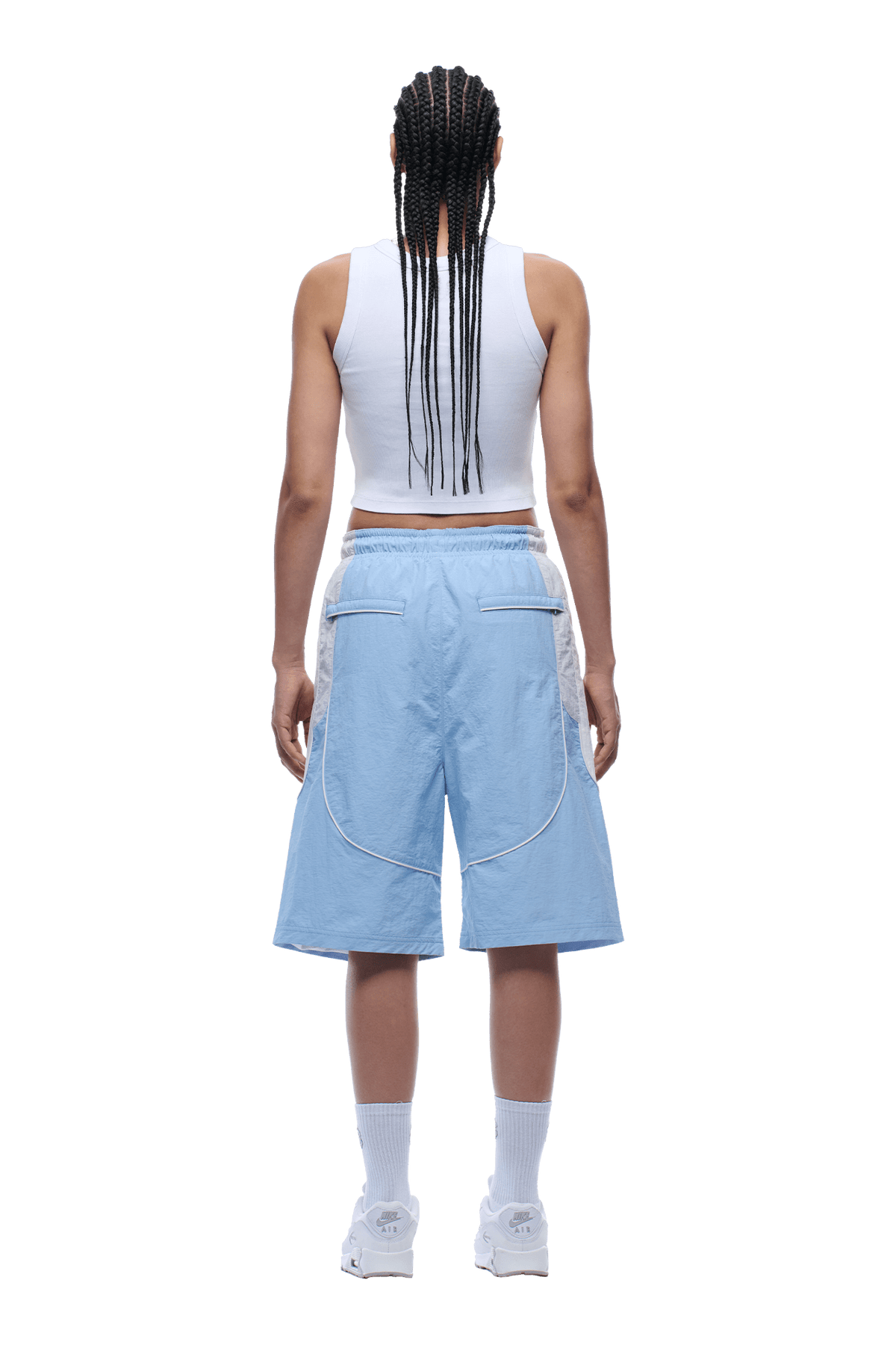 BAGGY WARM UP SHORTS ICE BLUE