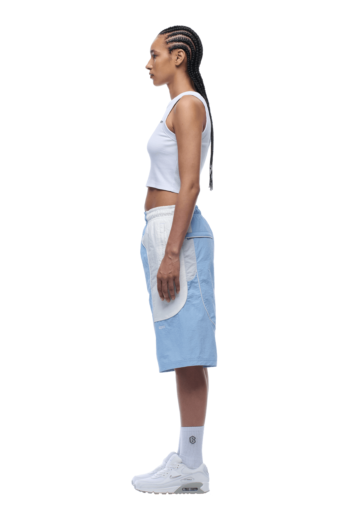 BAGGY WARM UP SHORTS ICE BLUE