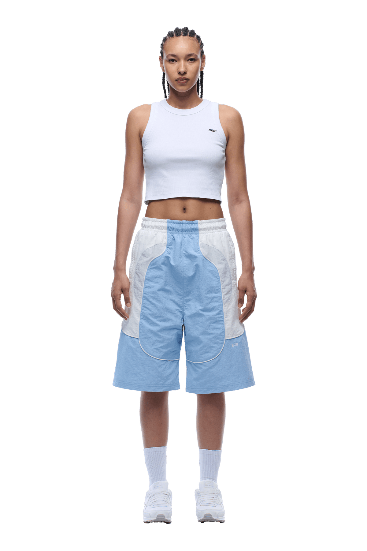 BAGGY WARM UP SHORTS ICE BLUE