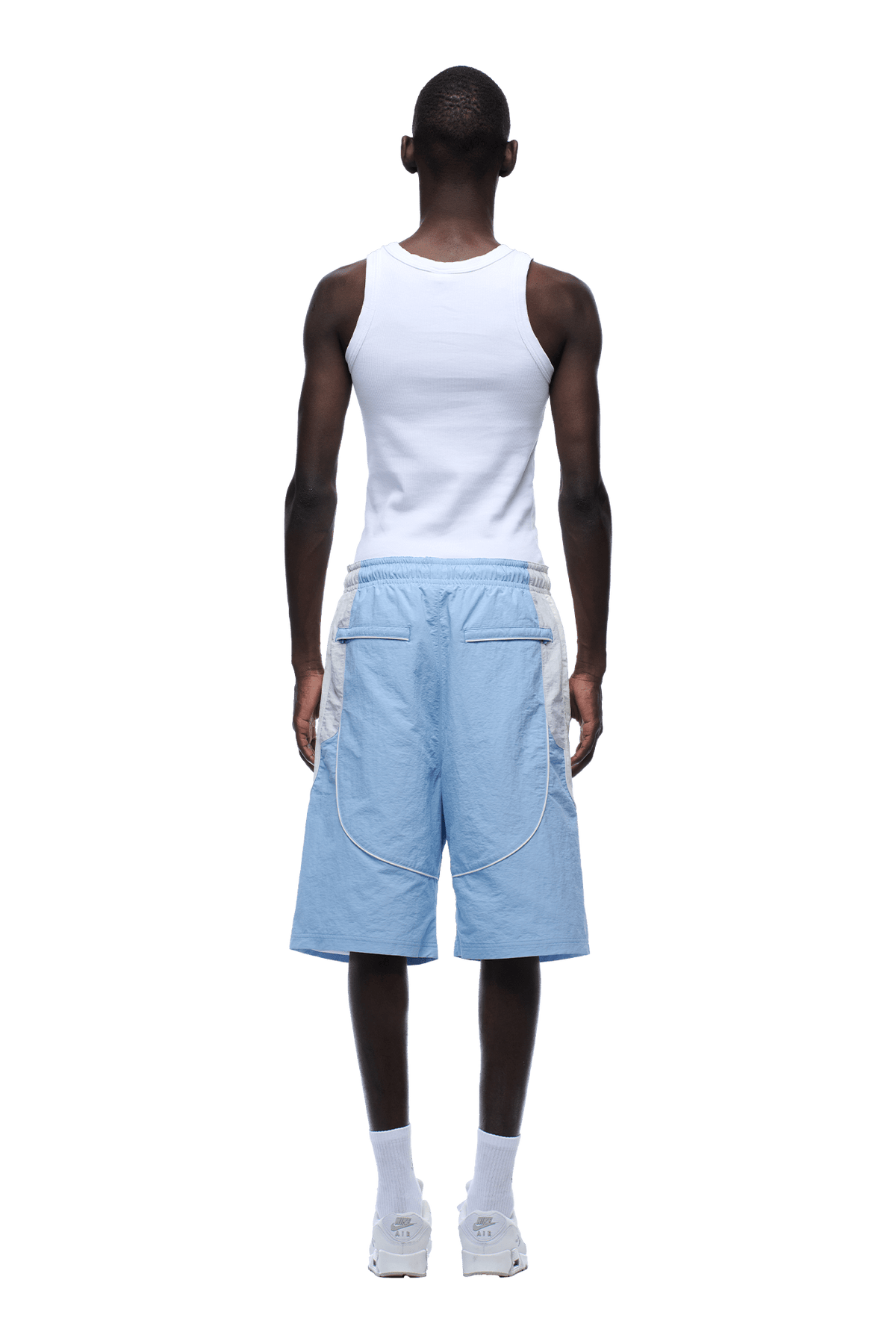 BAGGY WARM UP SHORTS ICE BLUE