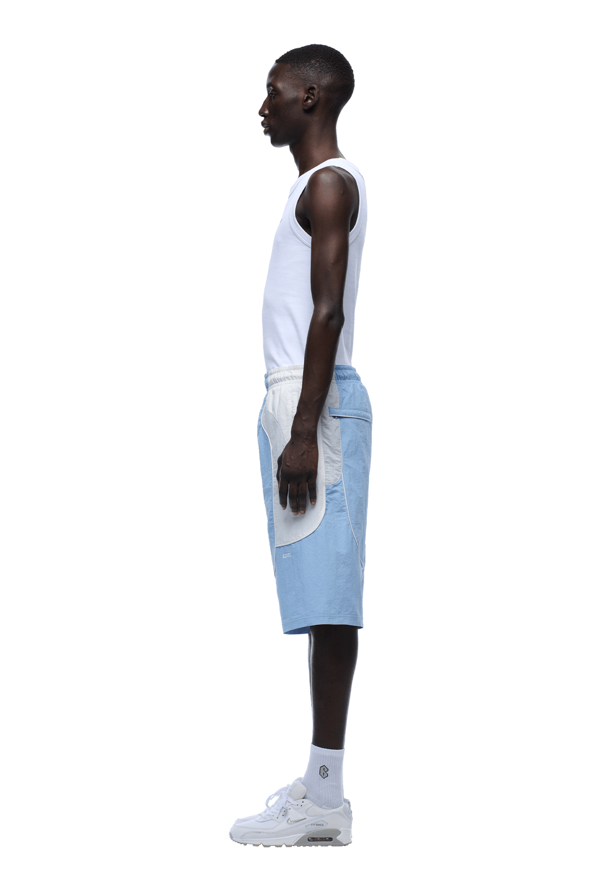 BAGGY WARM UP SHORTS ICE BLUE