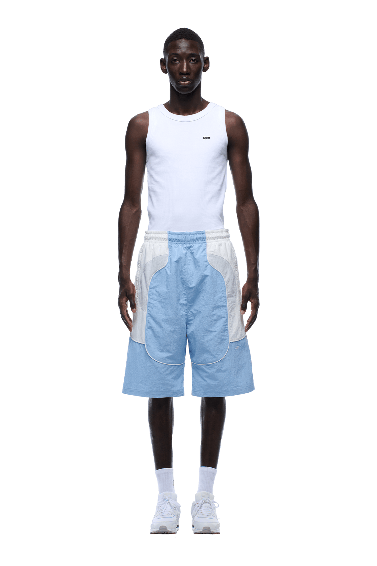BAGGY WARM UP SHORTS ICE BLUE