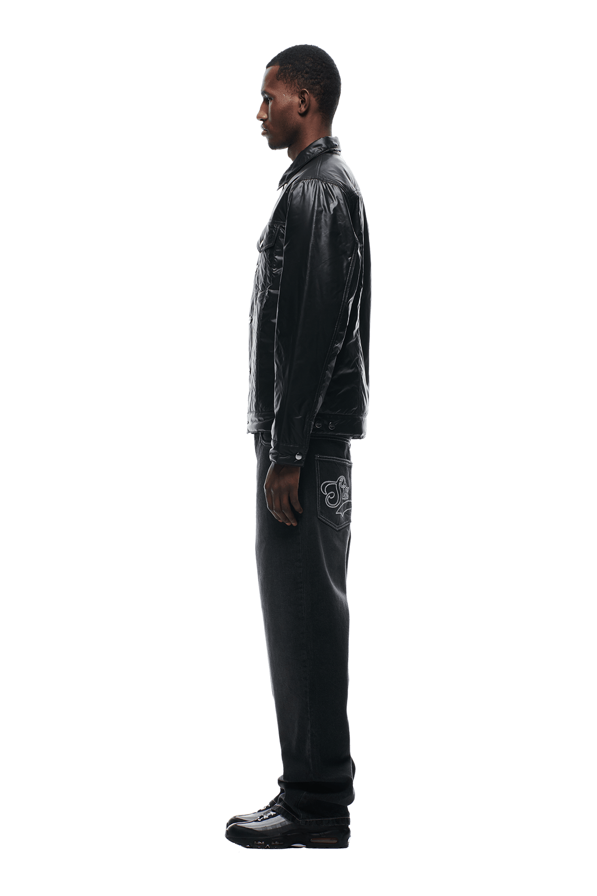 PADDED TRUCKER JACKET BLACK