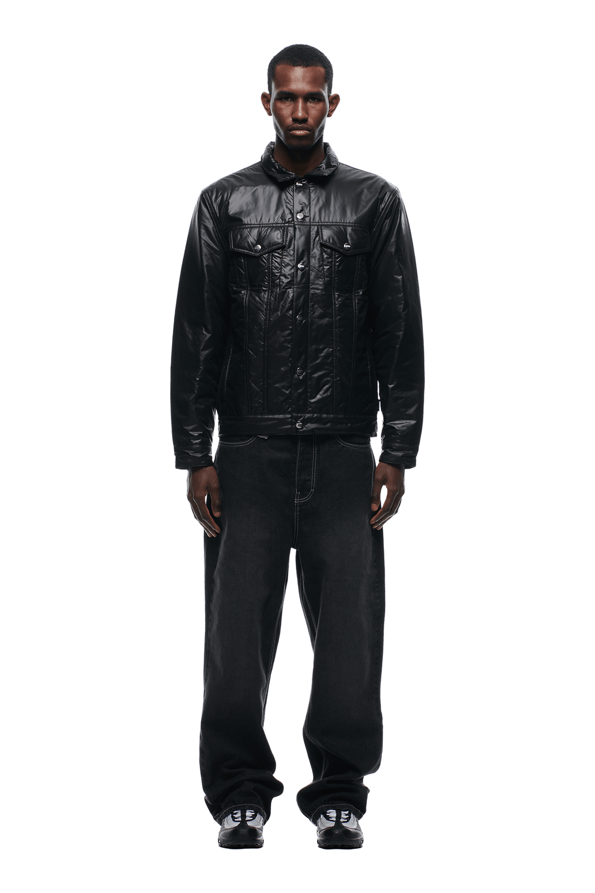 PADDED TRUCKER JACKET BLACK