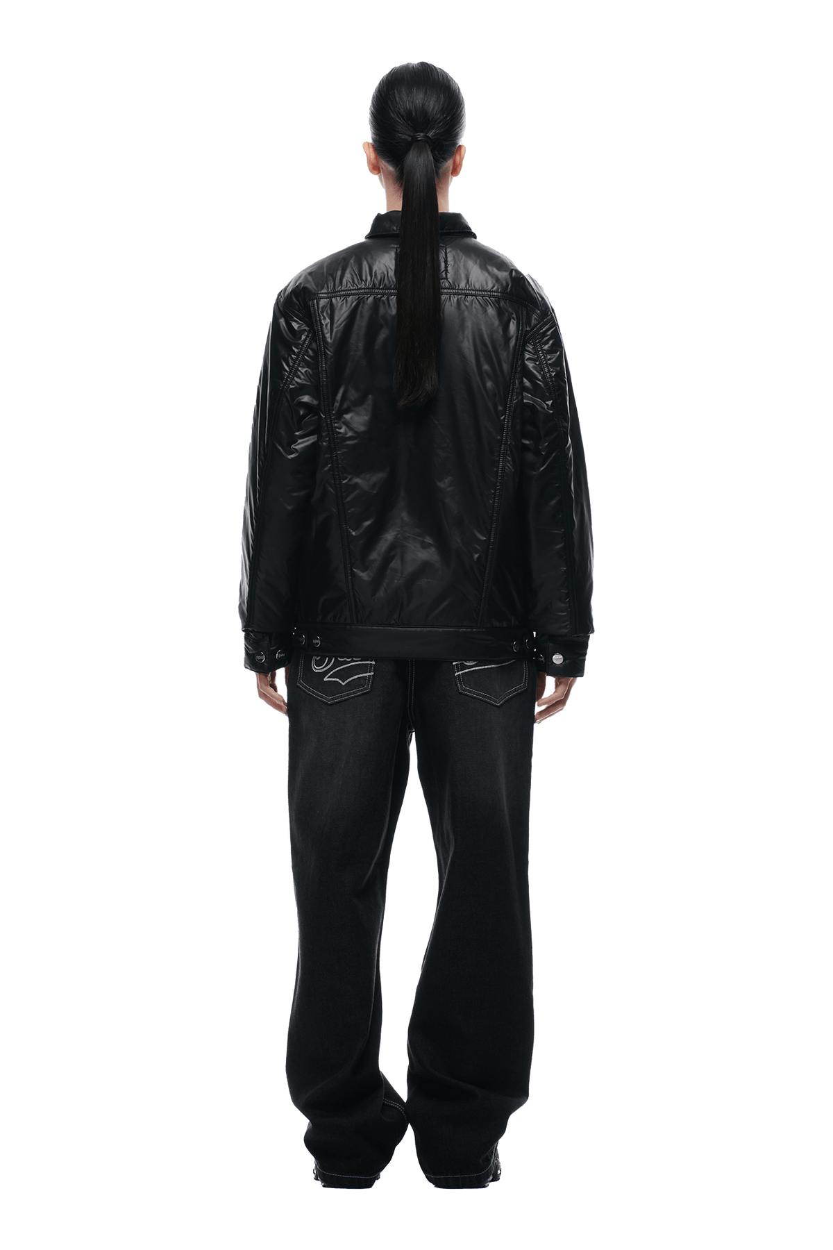 PADDED TRUCKER JACKET BLACK