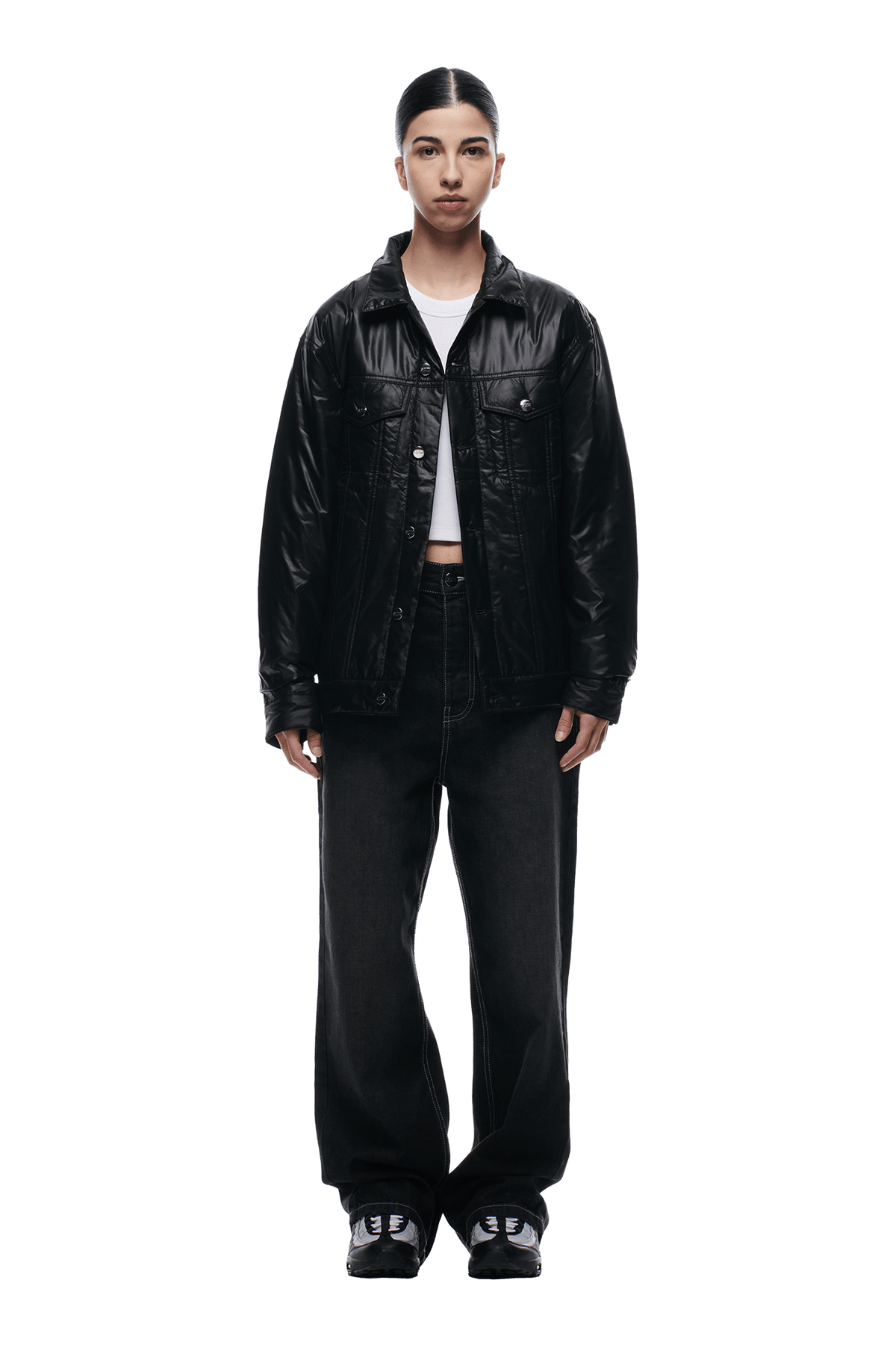 PADDED TRUCKER JACKET BLACK