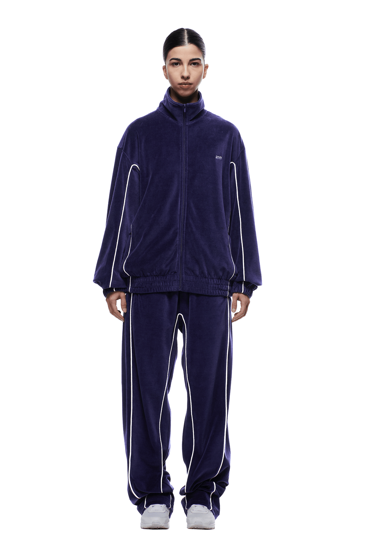 VELOURS TRACK JACKET ORBIT BLUE
