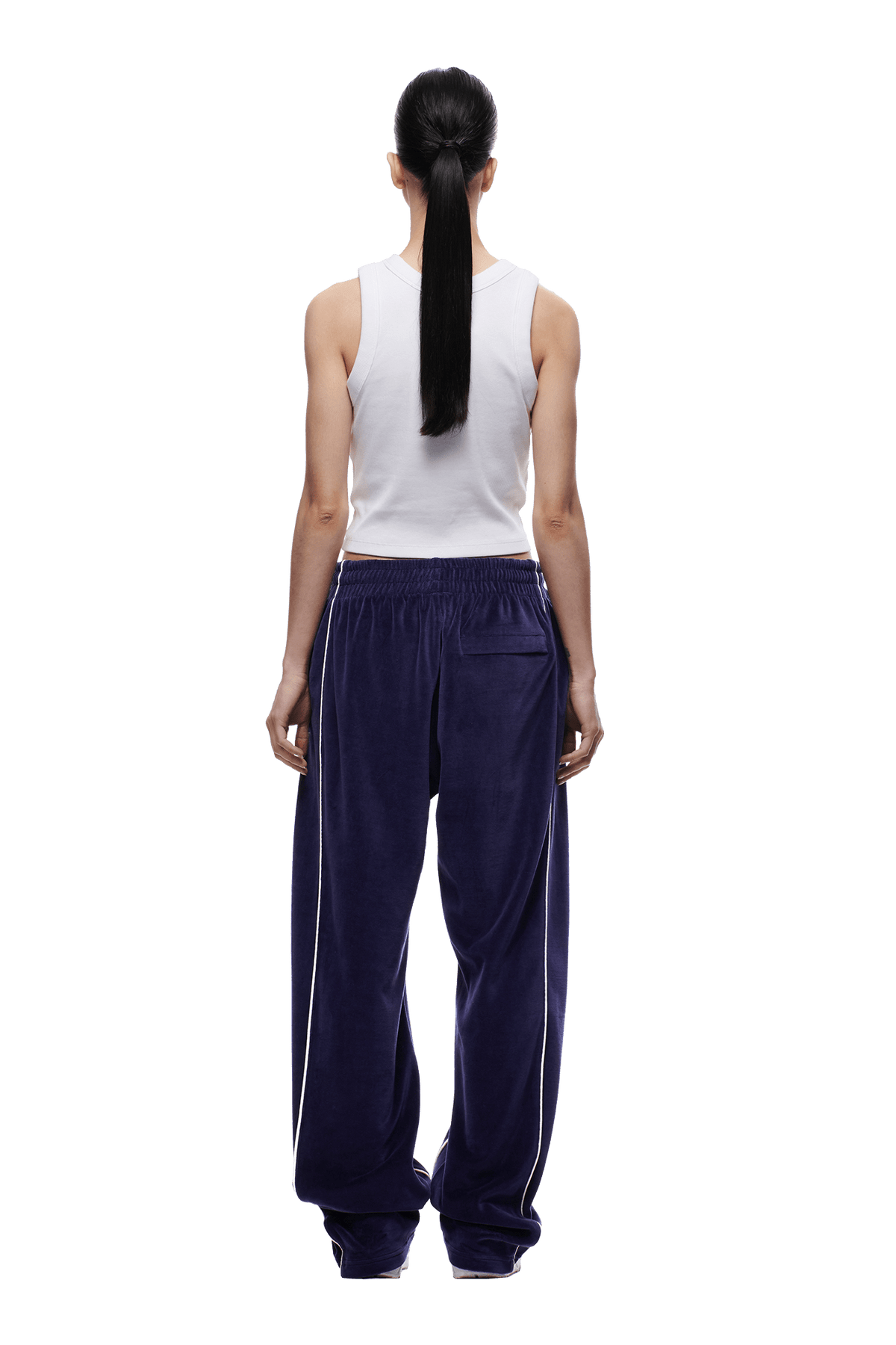 VELOURS TRACK PANT ORBIT BLUE