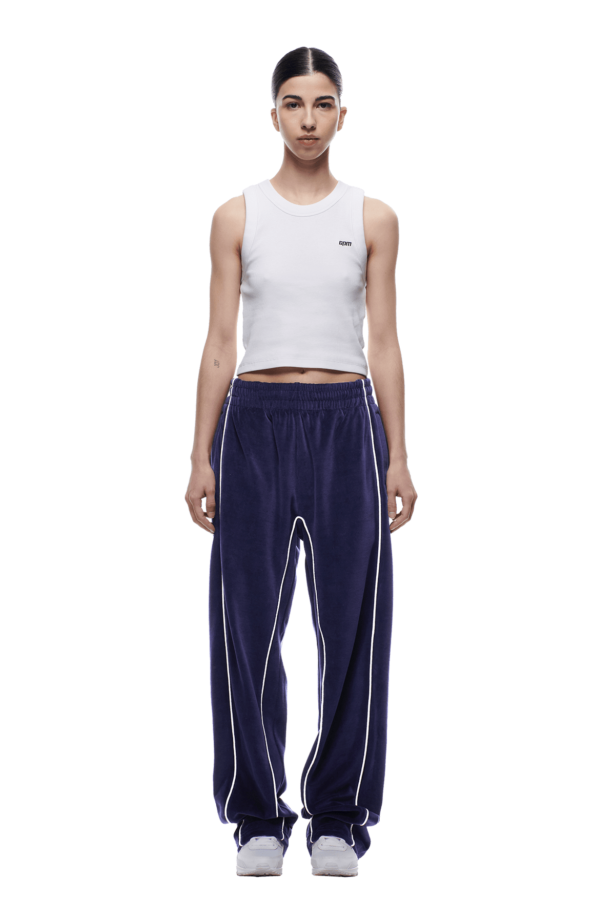 VELOURS TRACK PANT ORBIT BLUE