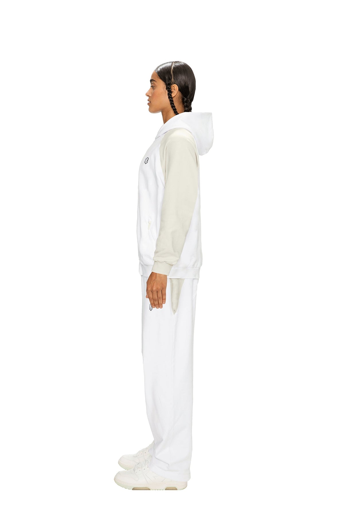 2-TONE HOODIE WHITE