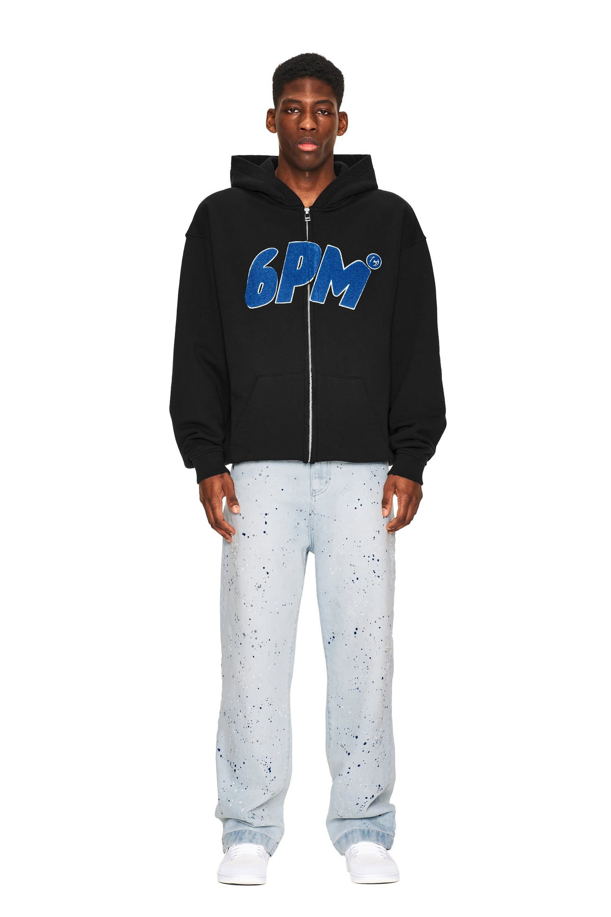 LOGO ZIP HOODIE BLACK