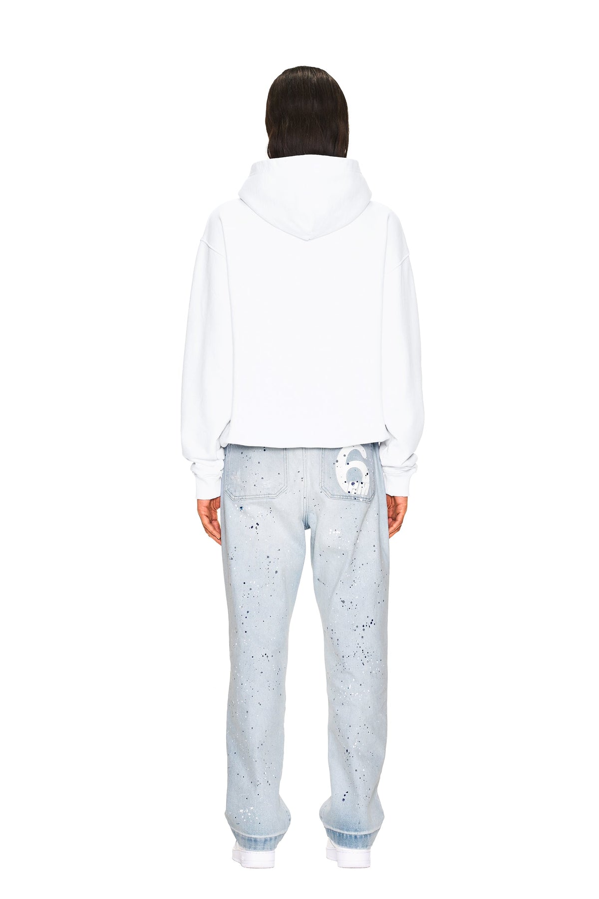 LOGO ZIP HOODIE WHITE