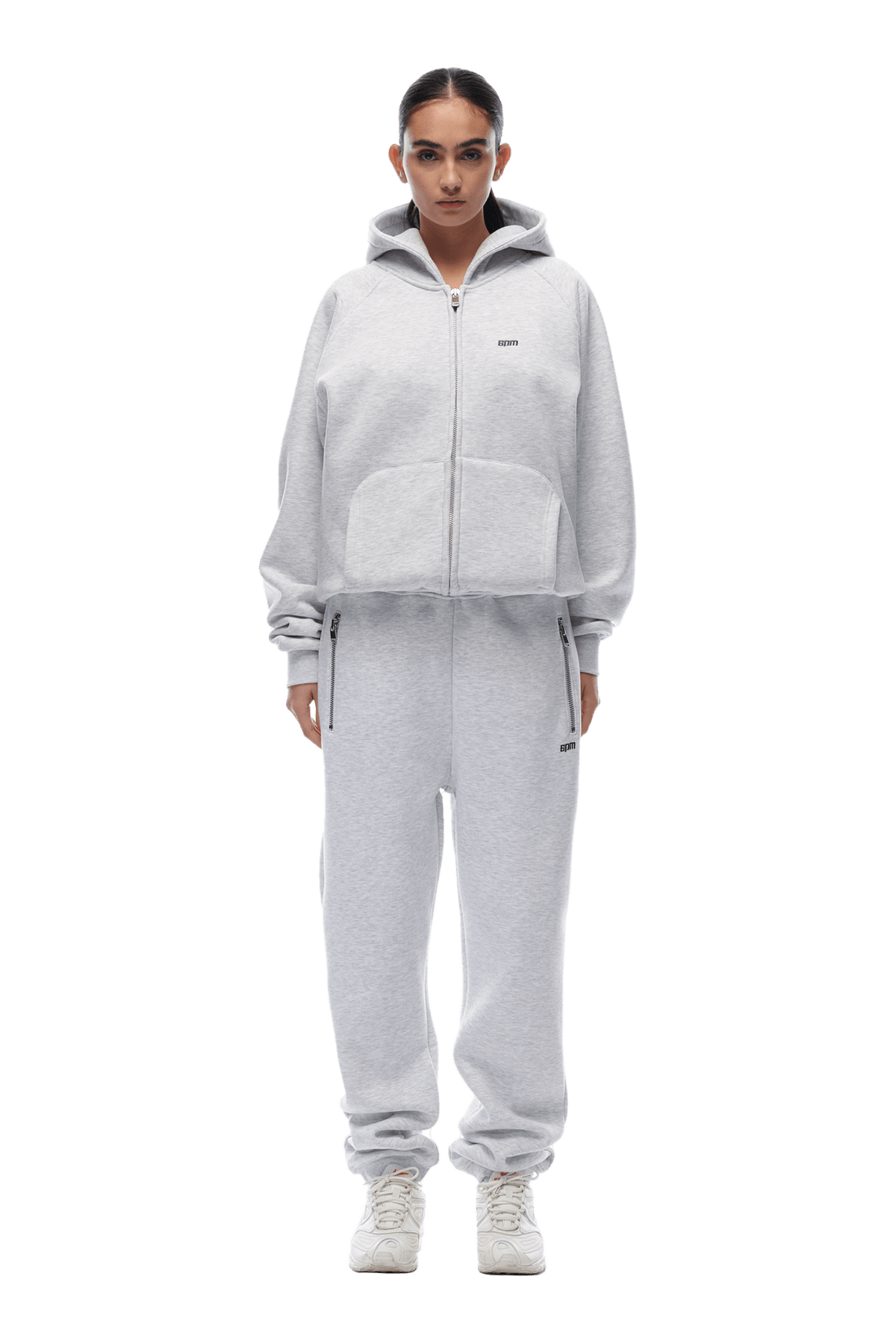ZIP HOODIE LIGHT GREY