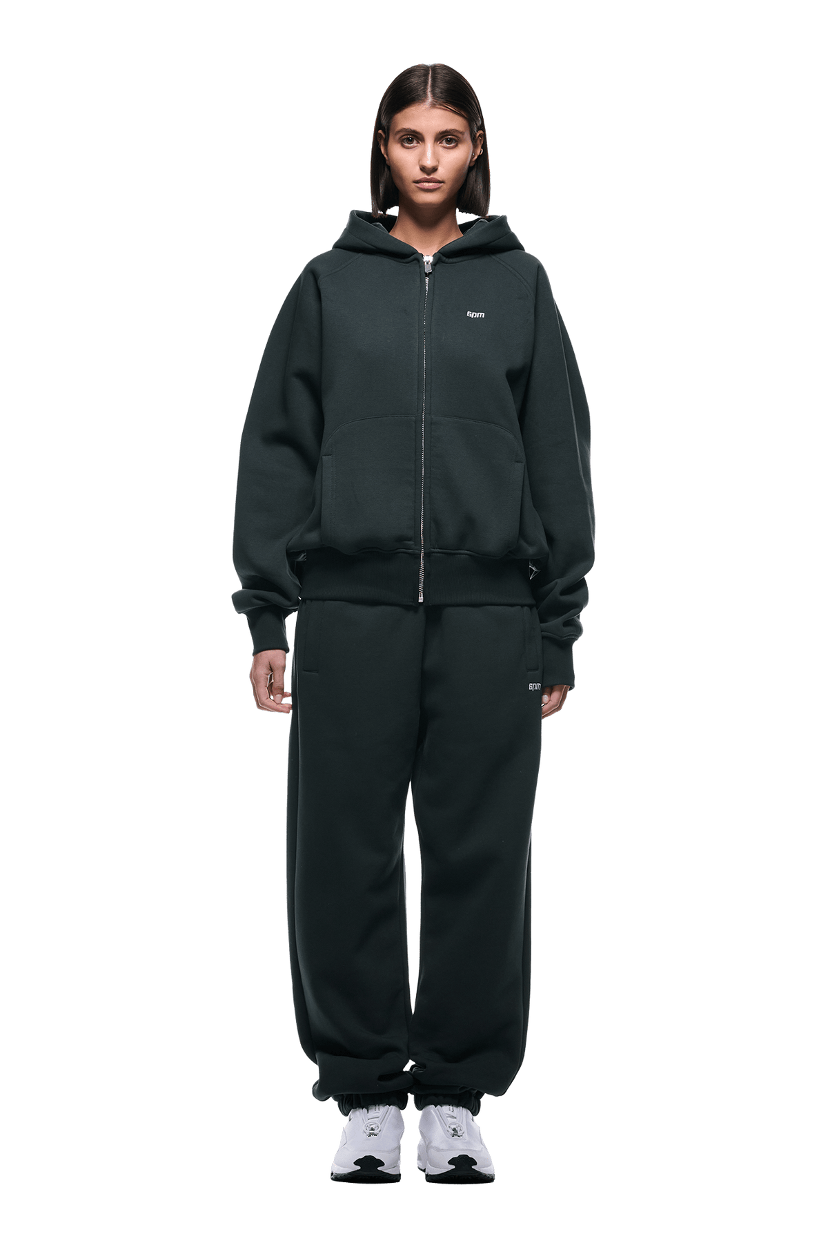 ZIP HOODIE DARK EMERALD