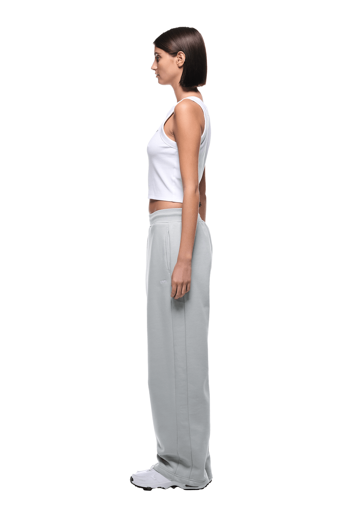 OPEN LEG JOGGER SMOKE GREY
