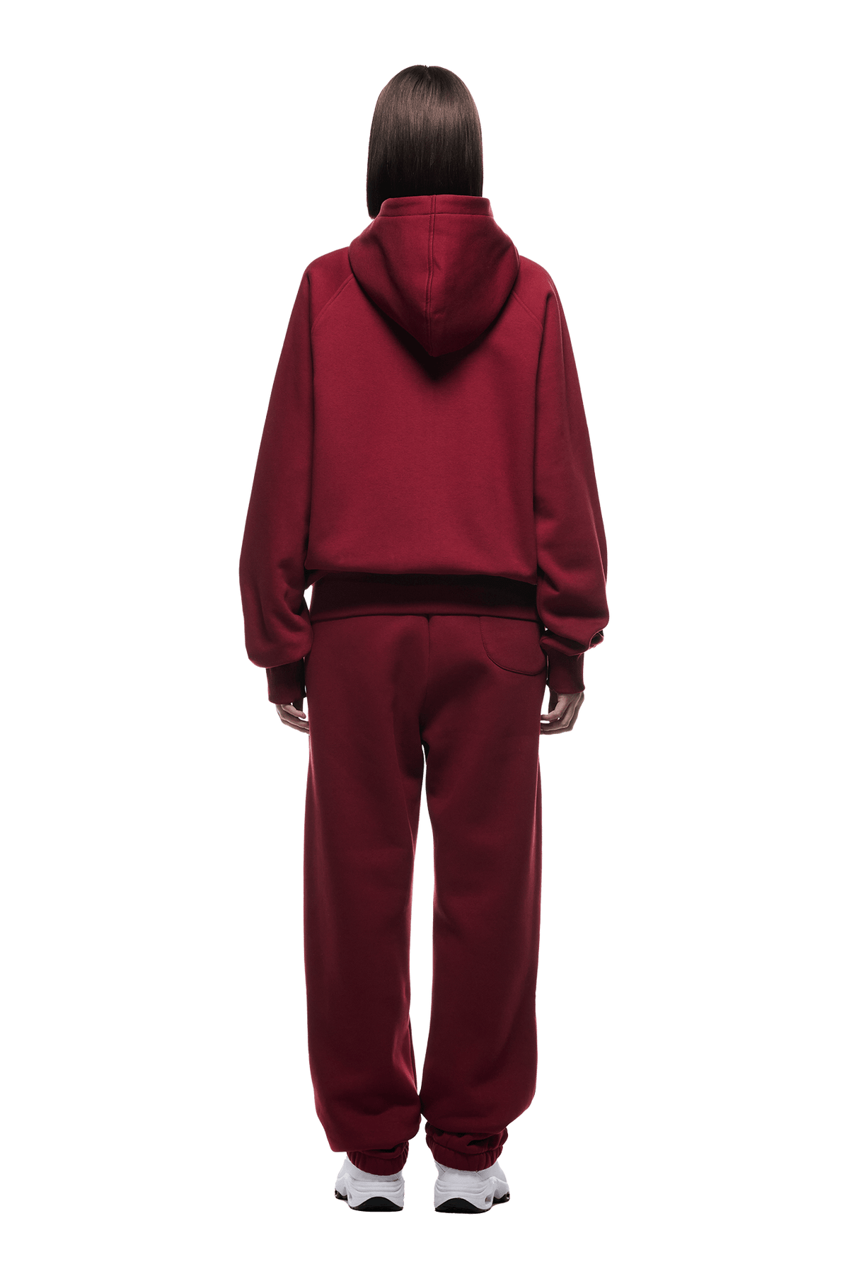 ZIP HOODIE WINE RED