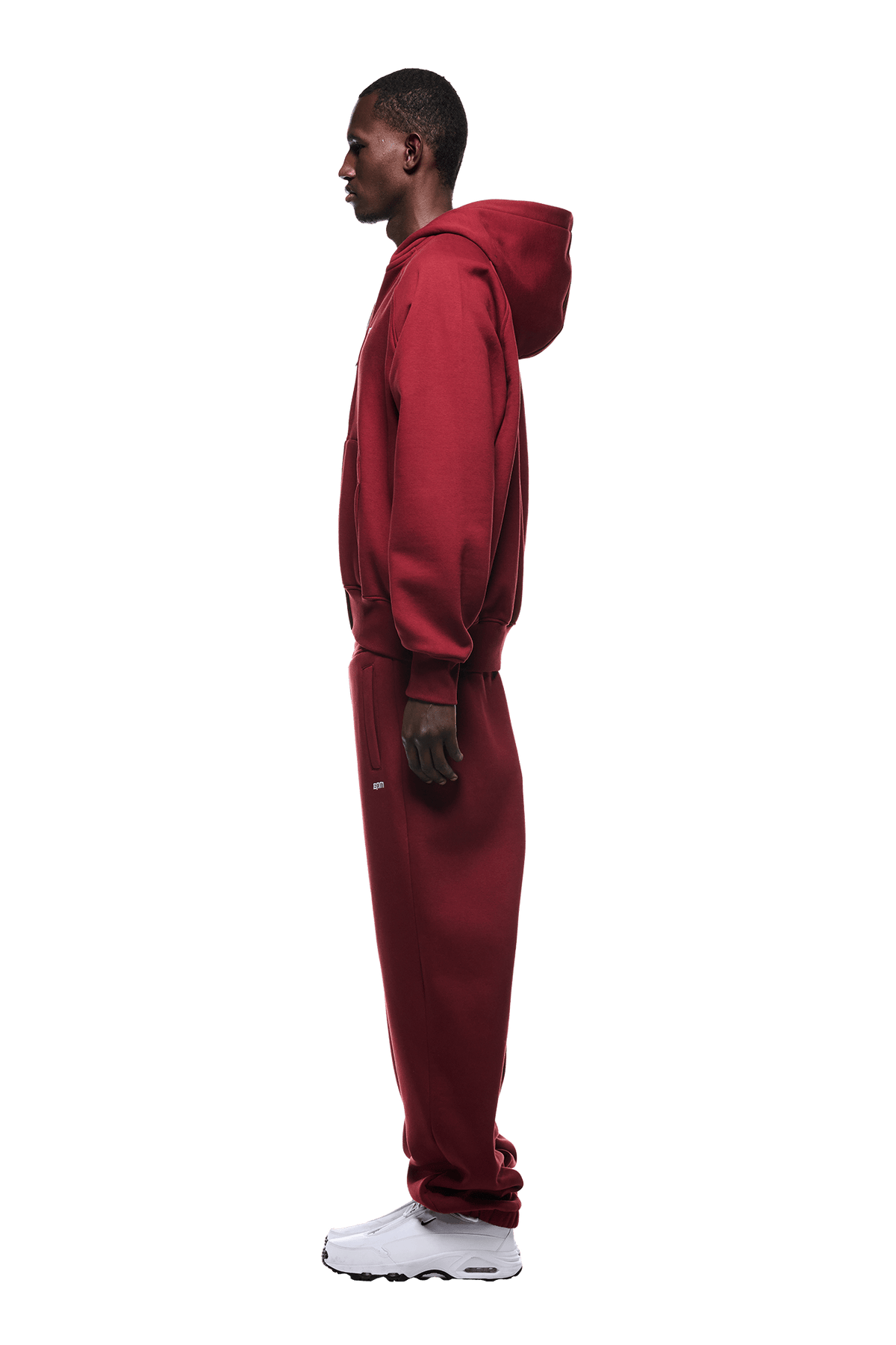 ZIP HOODIE WINE RED