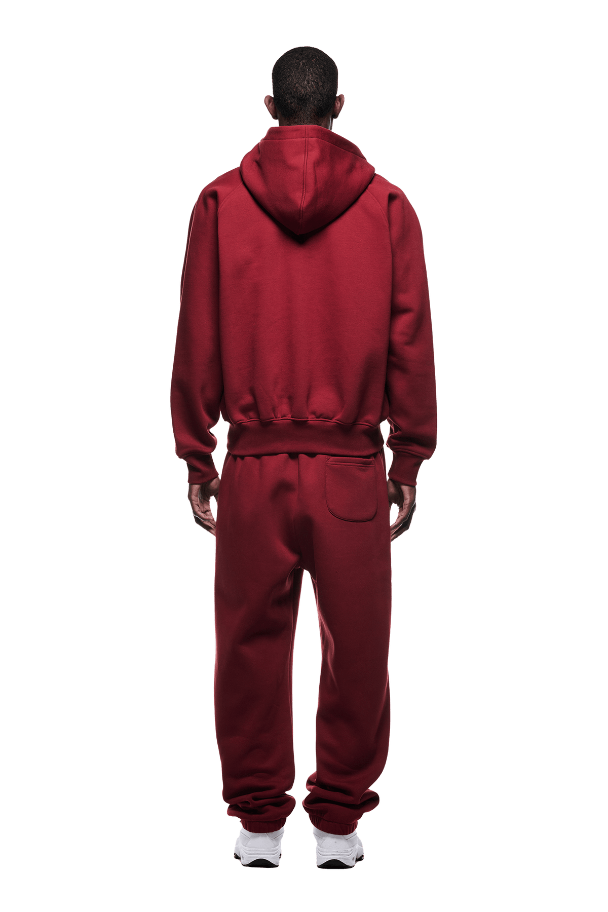 ZIP HOODIE WINE RED