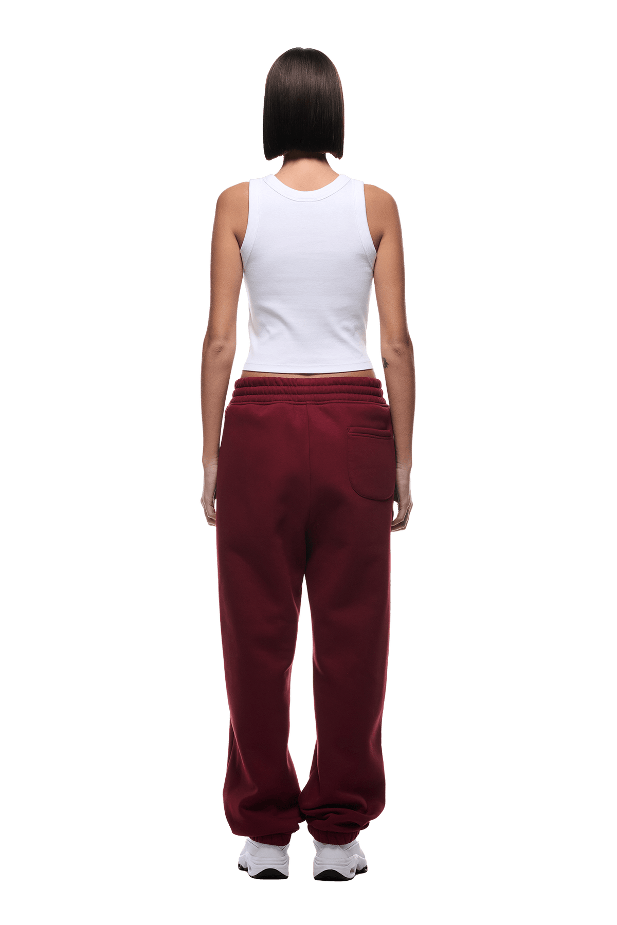 CUFF JOGGER WINE RED