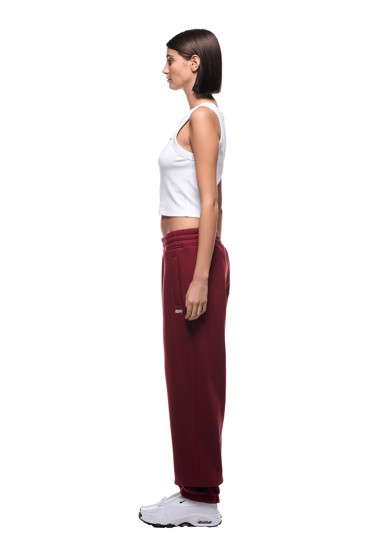 CUFF JOGGER WINE RED