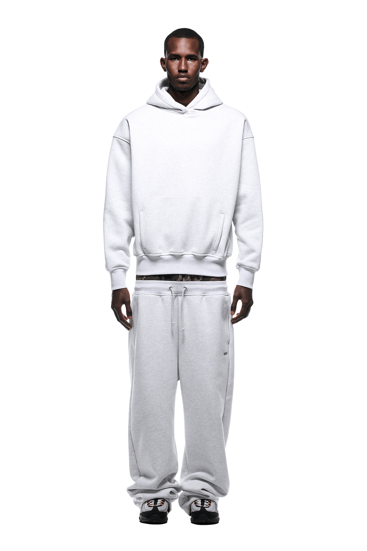 DOT CAMO LETTER HOODIE GREY