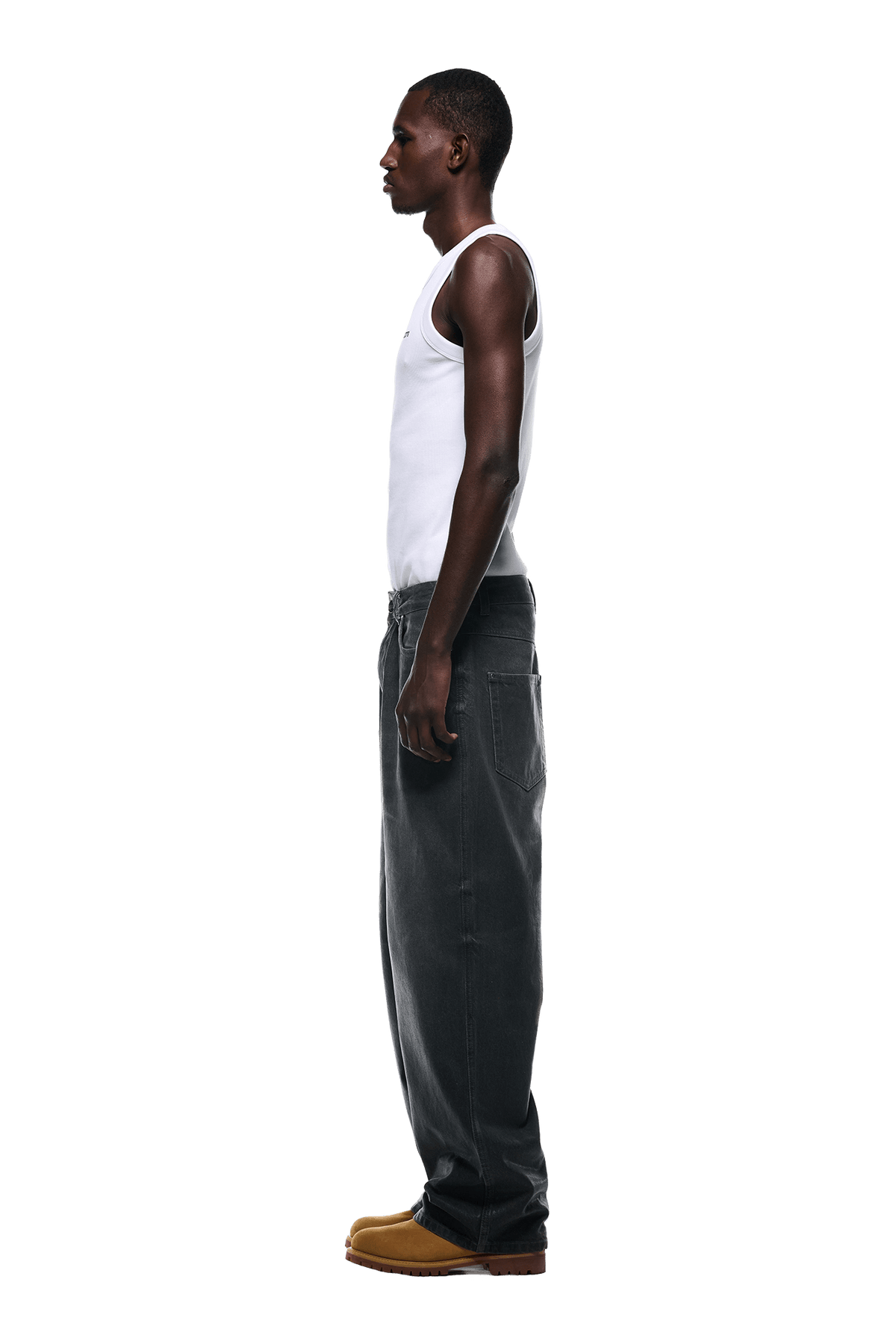 WAX COATED DENIM GREY