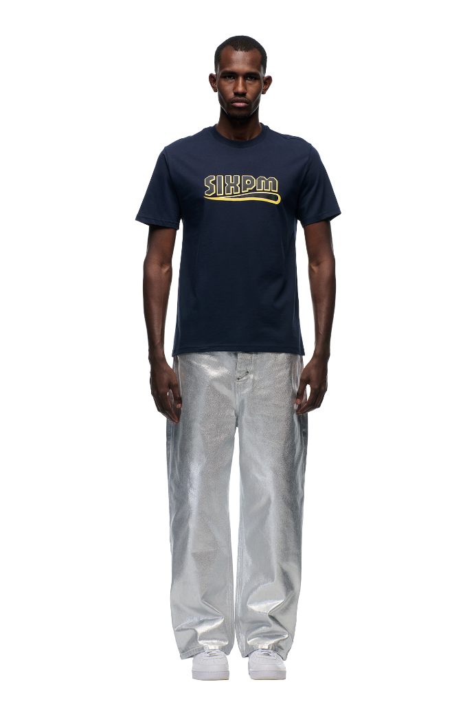 CLEAN EDGE WAVE T-SHIRT MIDNIGHT BLUE
