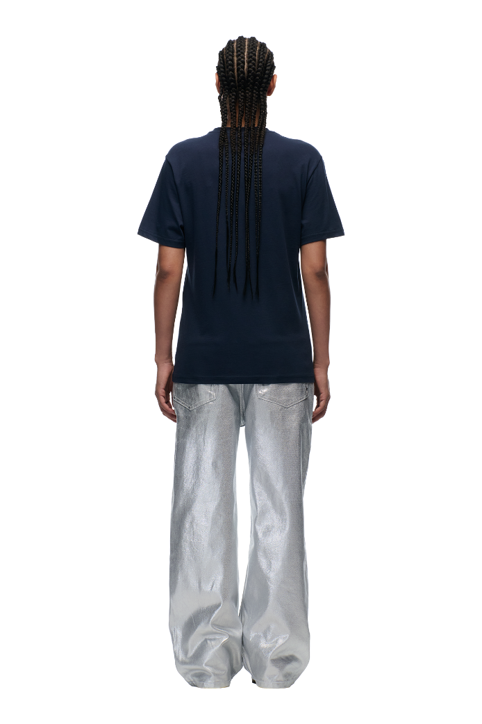 CLEAN EDGE WAVE T-SHIRT MIDNIGHT BLUE