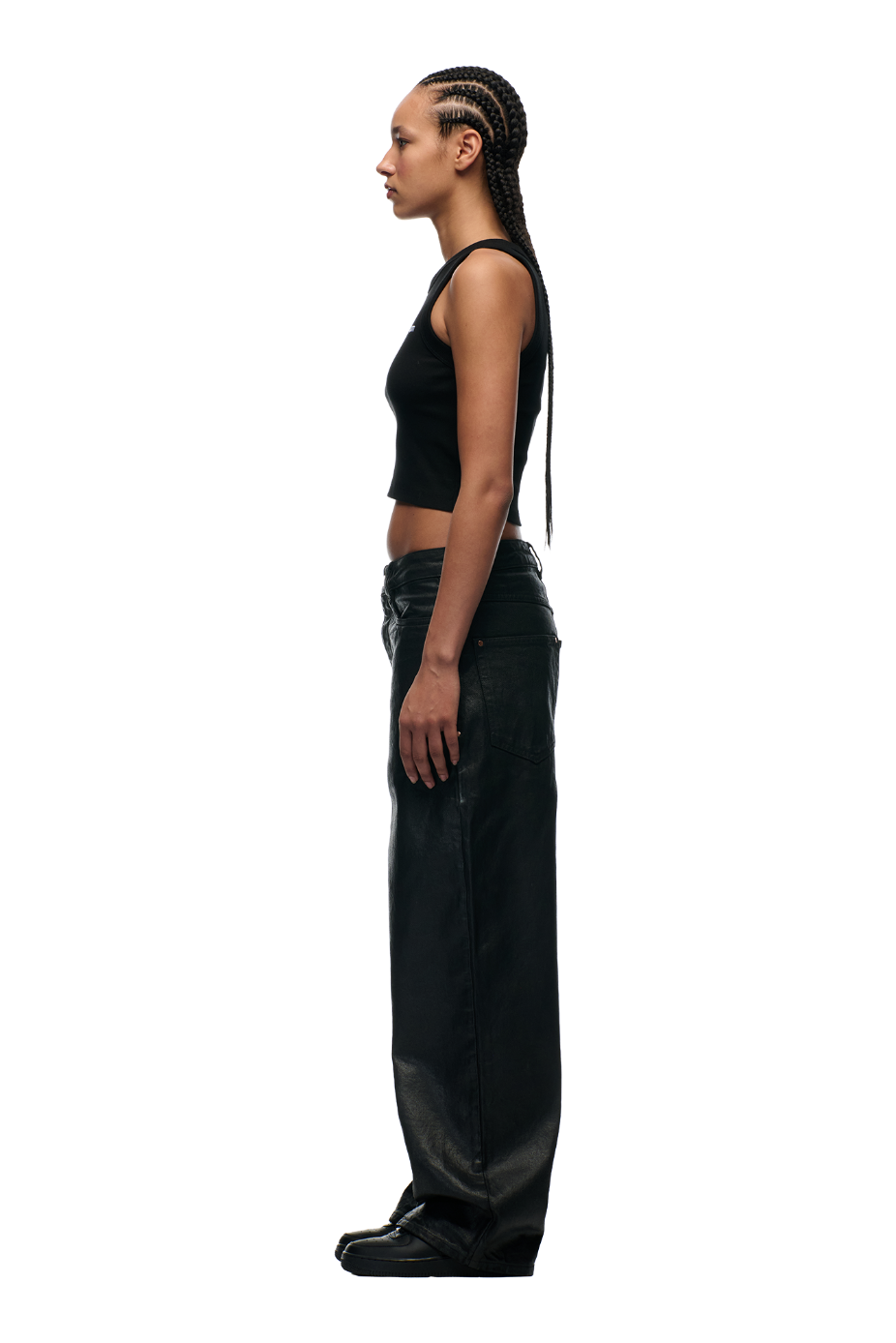 WAX COATED DENIM BLACK