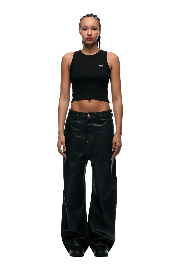 WAX COATED DENIM BLACK