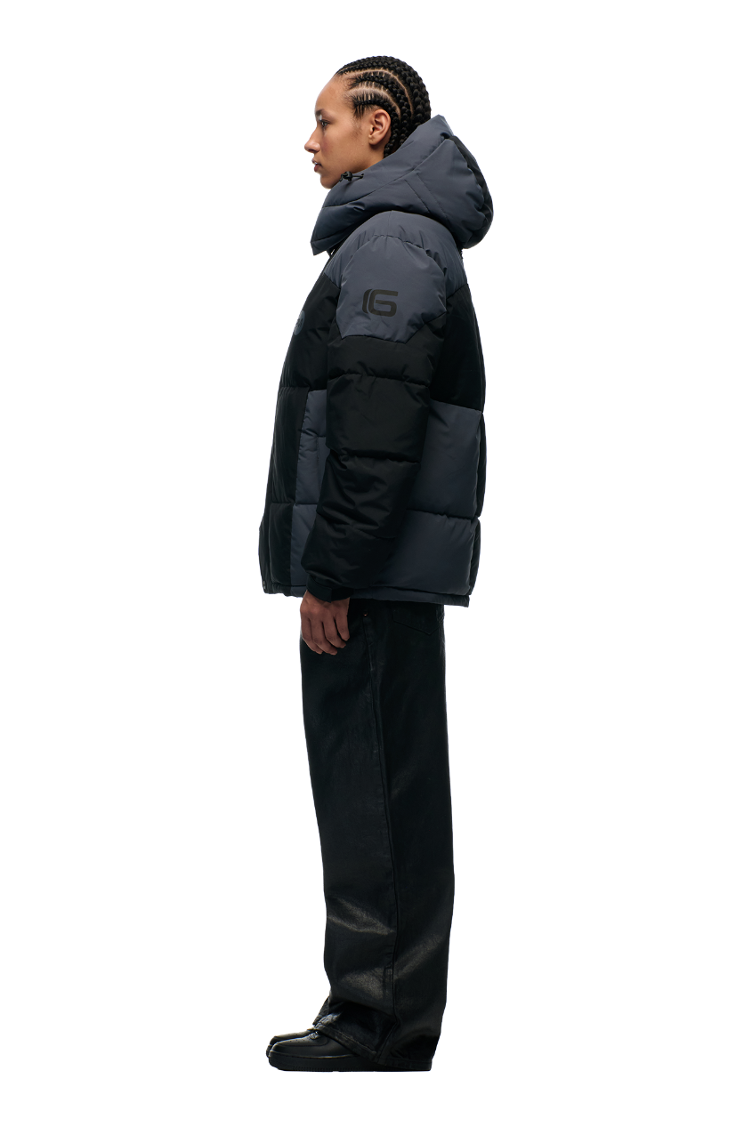 COLOUR BLOCKING PUFFER BLACK/ANTHRACITE