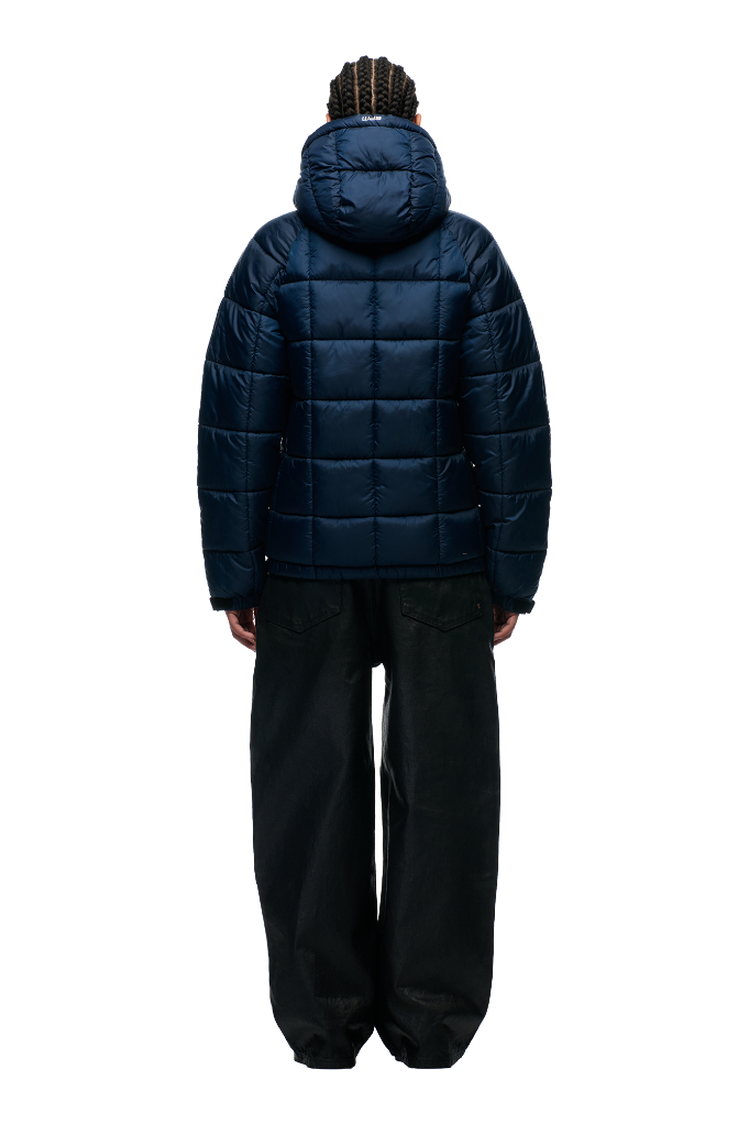 LIGHT PUFFER JACKET RECTANGLES MIDNIGHT BLUE