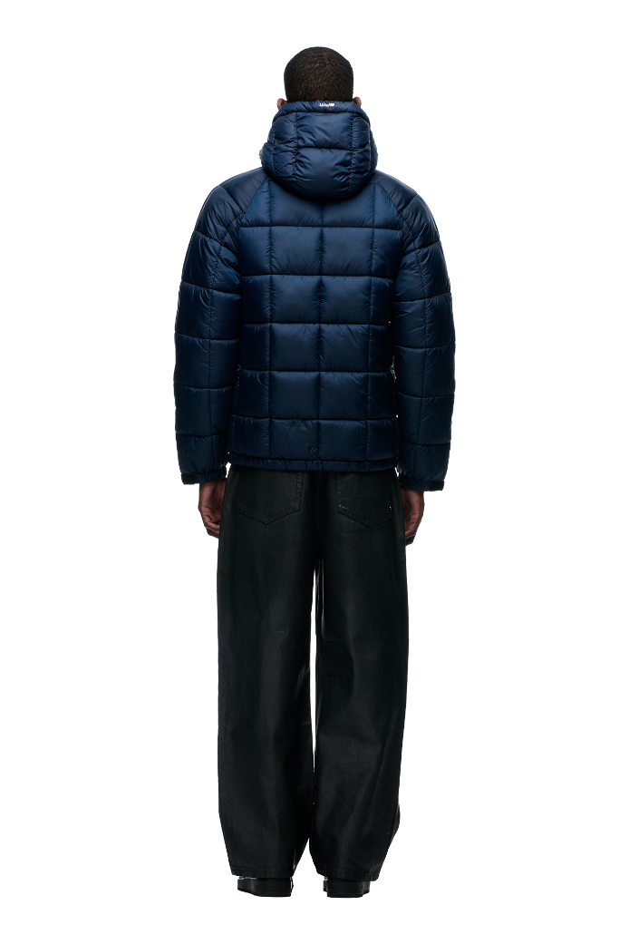 LIGHT PUFFER JACKET RECTANGLES MIDNIGHT BLUE