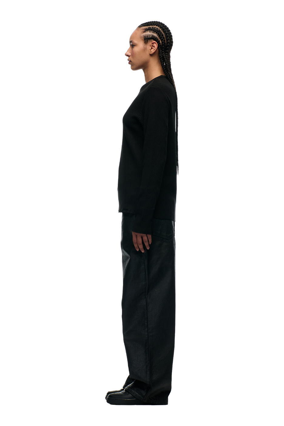 6PM+ RIBBED LS BLACK