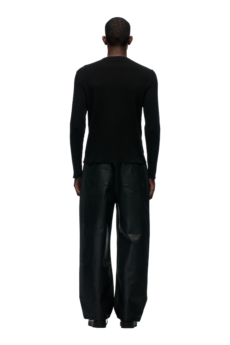 6PM+ RIBBED LS BLACK