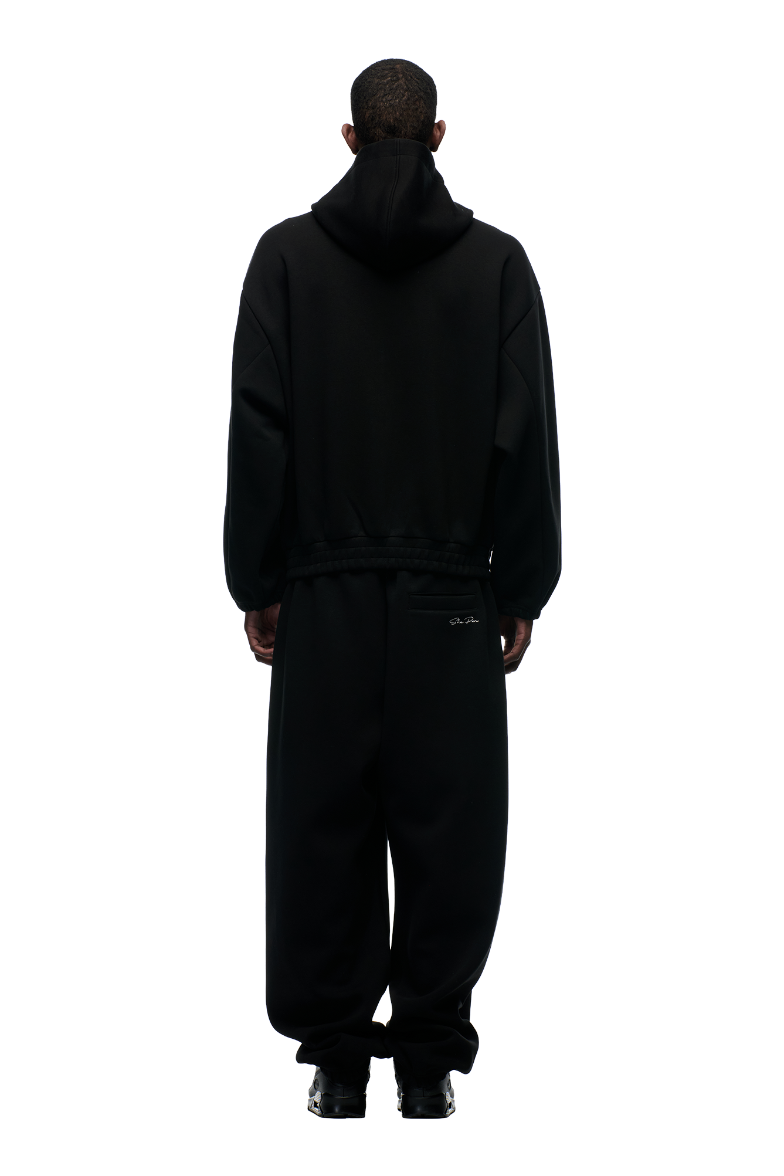 BOXY ZIP HOODIE BLACK