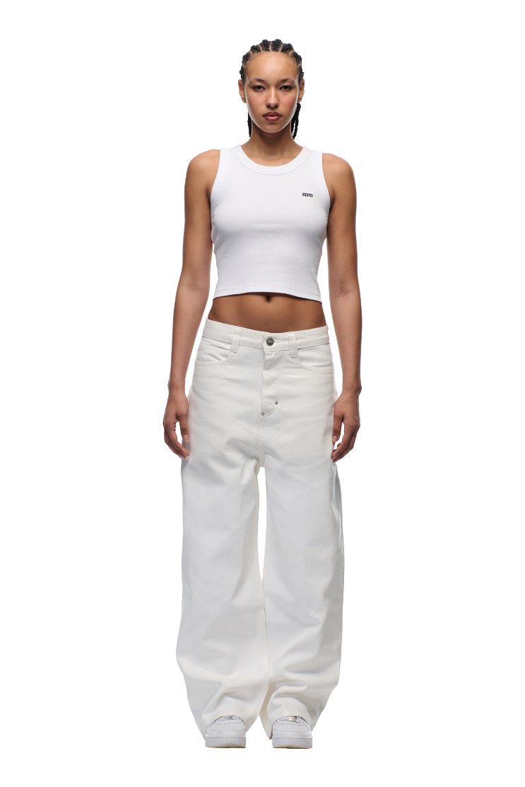 WAX COATED DENIM WHITE