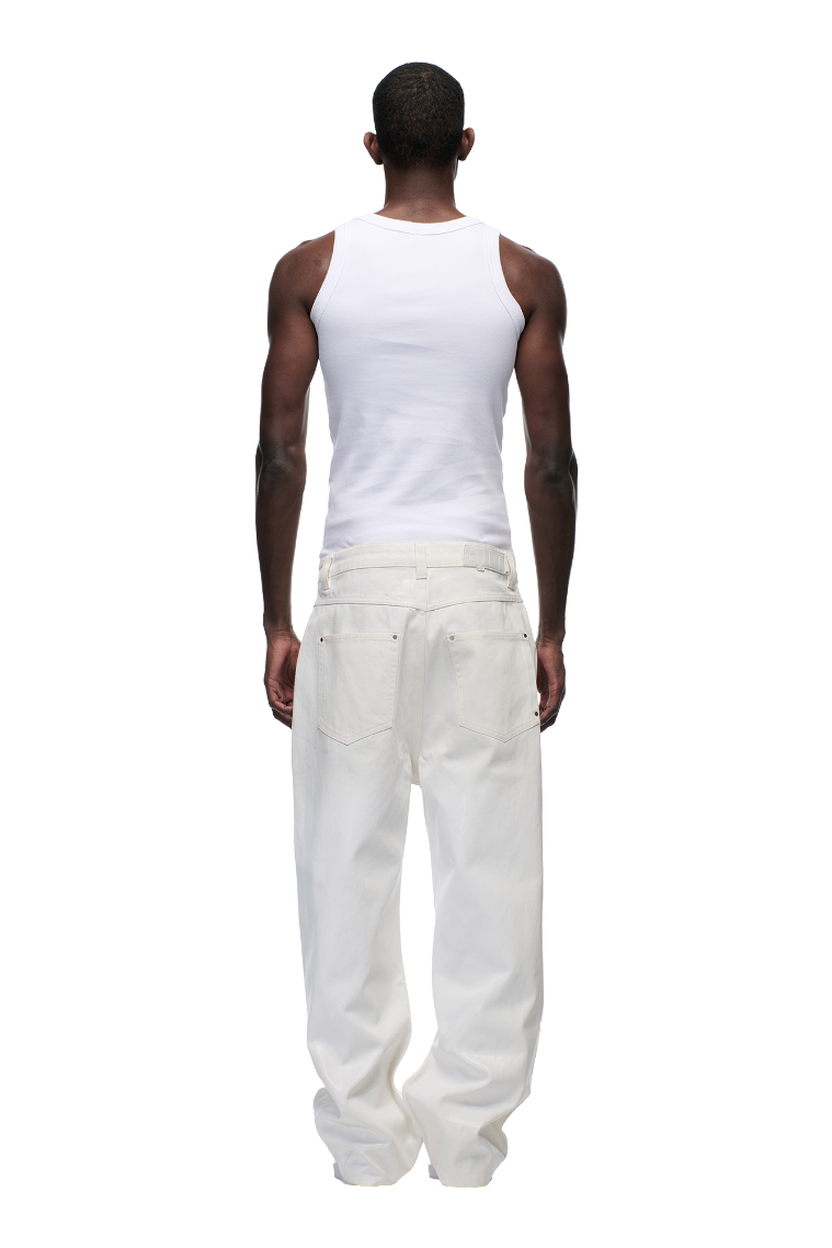 WAX COATED DENIM WHITE