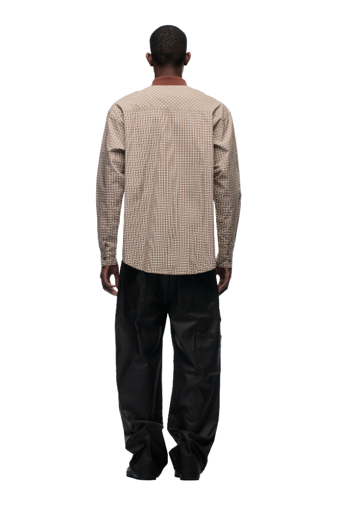 POLO COLLAR SHIRT COCOA BROWN
