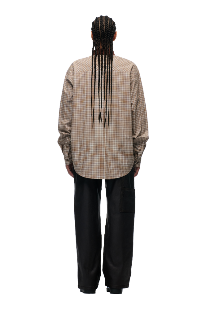 POLO COLLAR SHIRT COCOA BROWN