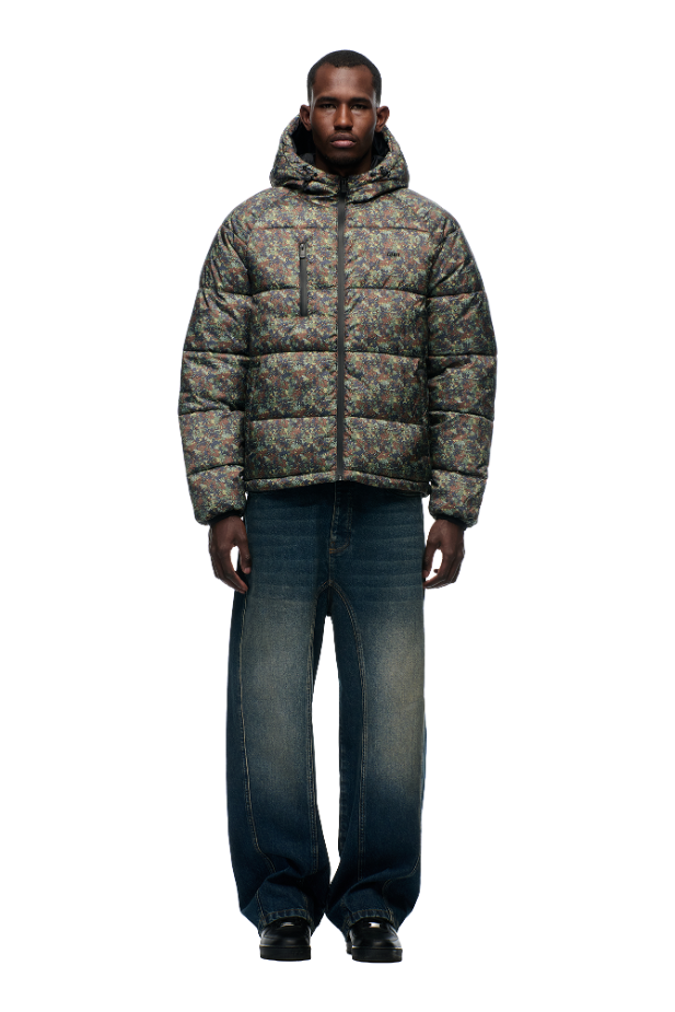 PUFFER JACKET MINI CAMO