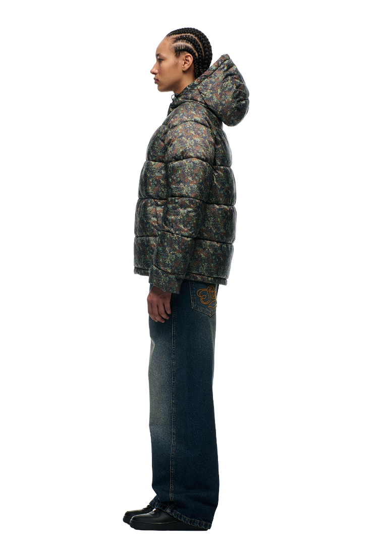 PUFFER JACKET MINI CAMO