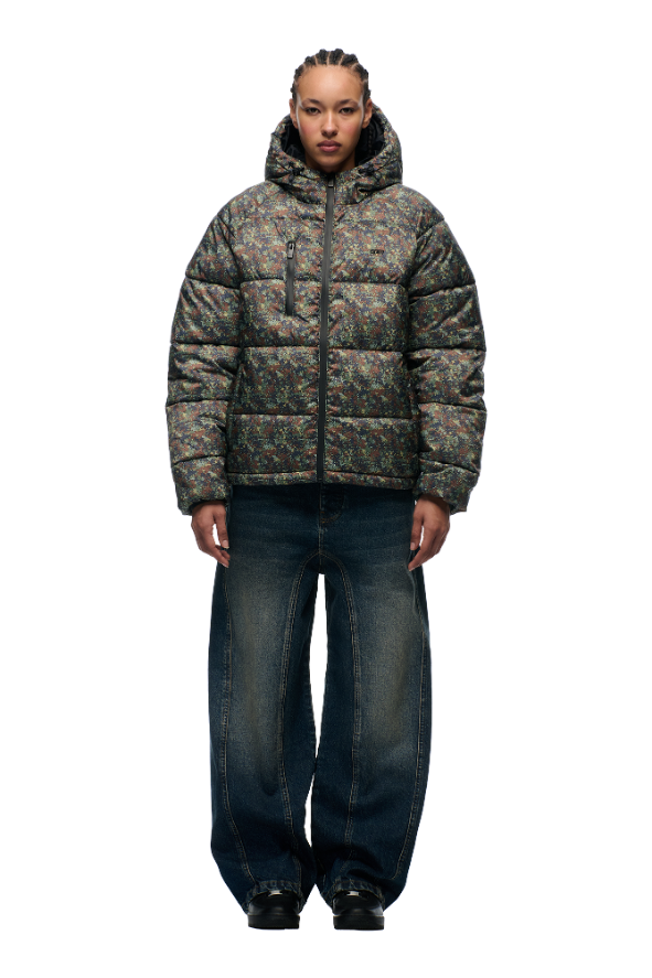PUFFER JACKET MINI CAMO