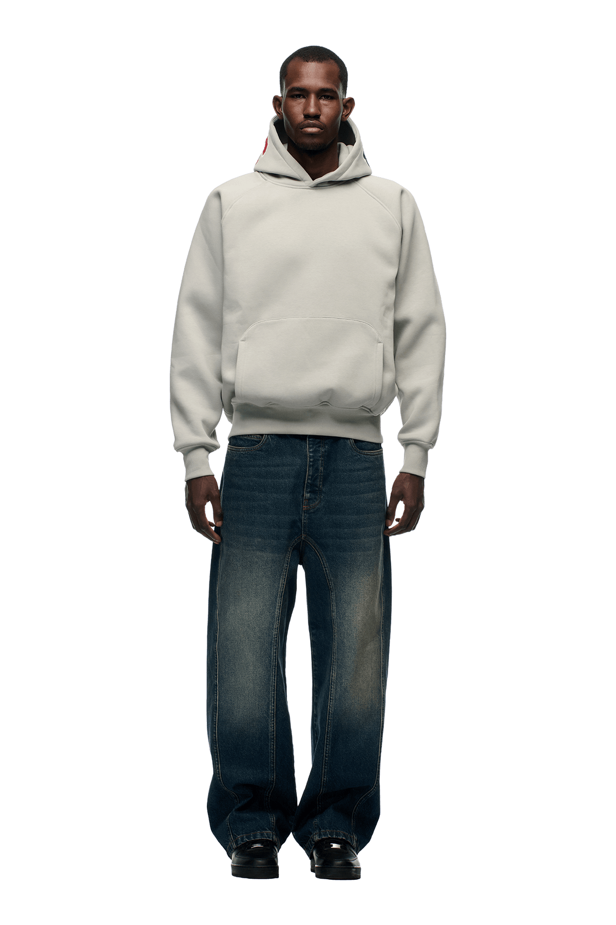 COLLEGE LETTER HOODIE SMOKE GREY