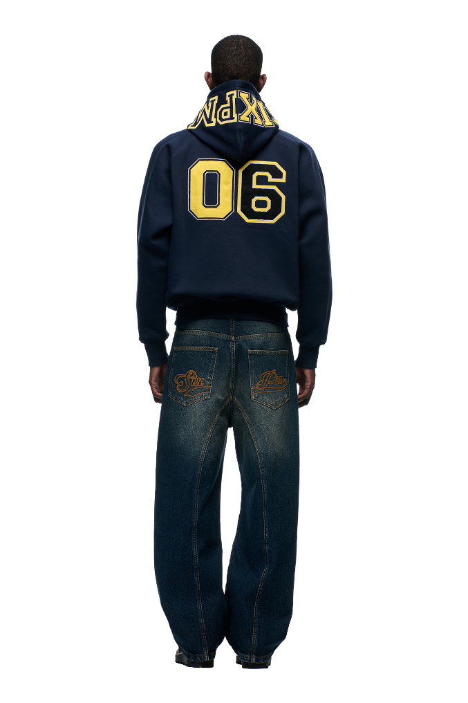 COLLEGE LETTER HOODIE MIDNIGHT BLUE