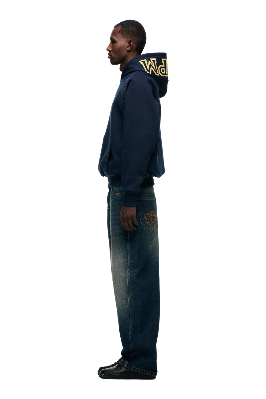 COLLEGE LETTER HOODIE MIDNIGHT BLUE