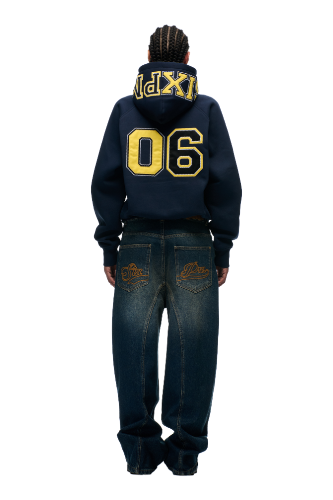 COLLEGE LETTER HOODIE MIDNIGHT BLUE