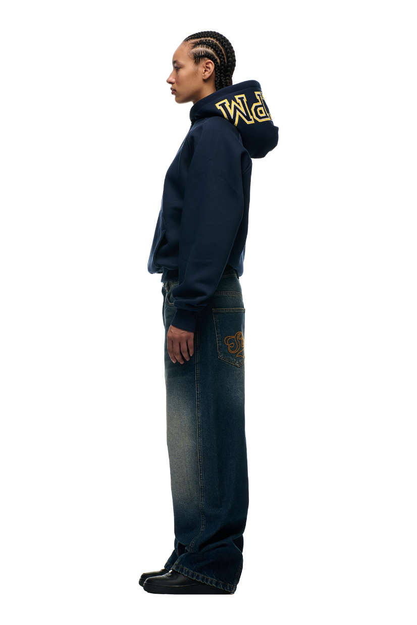 COLLEGE LETTER HOODIE MIDNIGHT BLUE